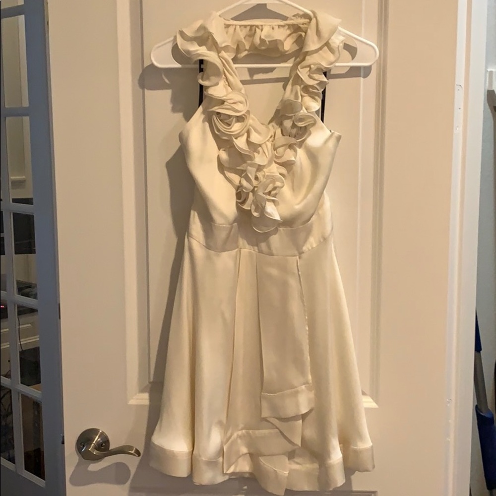Bebe Ivory Silk Dress
